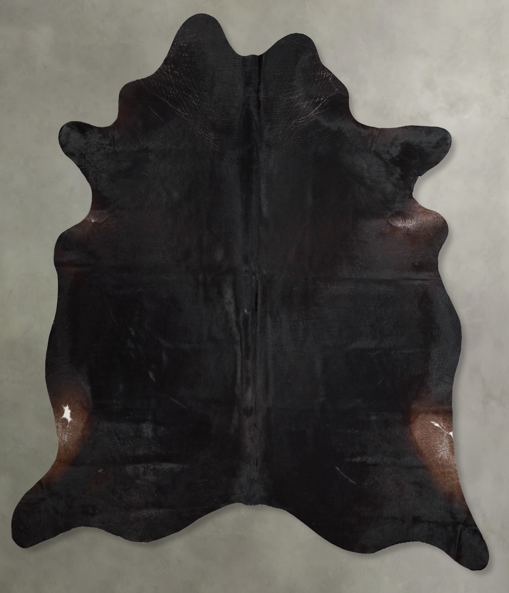 Solid Black Cowhide Rug #A53988