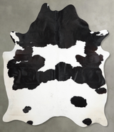 Black and White X-Large Brazilian Cowhide Rug 7'5"H x 6'0"W #A53989 by Hudson Hides
