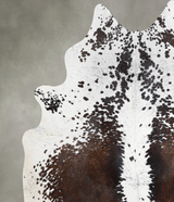 Chocolate and White X-Large Brazilian Cowhide Rug 7'4"H x 6'3"W #A53990 by Hudson Hides