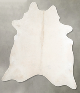 Solid White XX-Large Brazilian Cowhide Rug 7'9"H x 6'6"W #A53991 by Hudson Hides