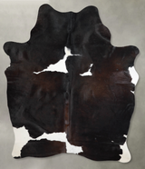 Chocolate and White X-Large Brazilian Cowhide Rug 7'4"H x 5'7"W #A53994 by Hudson Hides