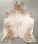Light Brindle X-Large Brazilian Cowhide Rug 7'7"H x 6'6"W #A53995 by Hudson Hides