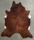 Medium Brindle X-Large Brazilian Cowhide Rug 7'4"H x 6'9"W #A53997 by Hudson Hides