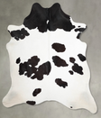Black and White XX-Large Brazilian Cowhide Rug 7'7"H x 6'9"W #A54001 by Hudson Hides