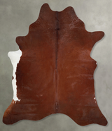 Solid Brown XX-Large Brazilian Cowhide Rug 7'9"H x 6'7"W #A54002 by Hudson Hides