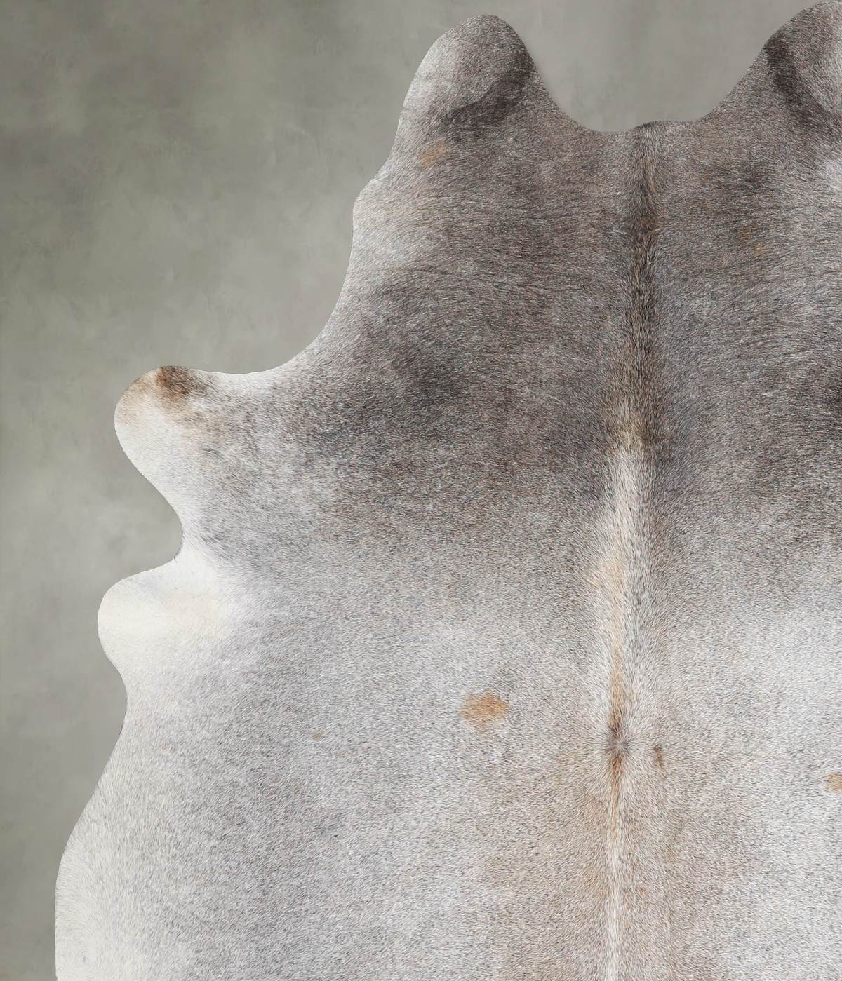 Grey with Beige X-Large Brazilian Cowhide Rug 7'5"H x 6'4"W #A54004 by Hudson Hides