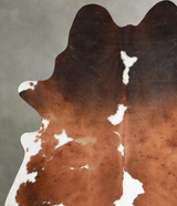 Chocolate and White XX-Large Brazilian Cowhide Rug 8'5"H x 6'9"W #A54006 by Hudson Hides