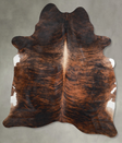 Dark Brindle X-Large Brazilian Cowhide Rug 7'8"H x 6'2"W #A54007 by Hudson Hides