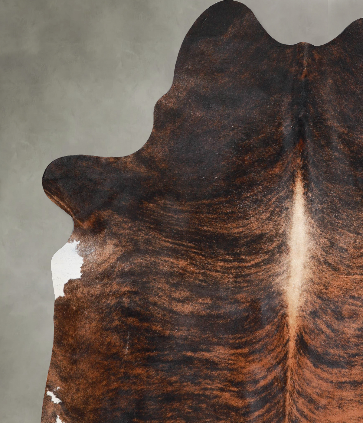 Dark Brindle X-Large Brazilian Cowhide Rug 7'8"H x 6'2"W #A54007 by Hudson Hides