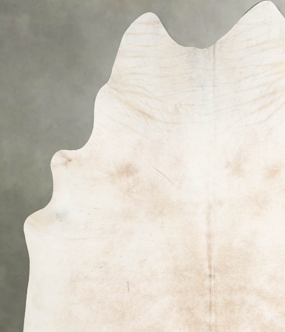Ivory with Beige X-Large Brazilian Cowhide Rug 7'7"H x 6'6"W #A54008 by Hudson Hides