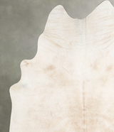 Ivory with Beige X-Large Brazilian Cowhide Rug 7'7"H x 6'6"W #A54008 by Hudson Hides
