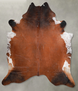 Warm Caramel XX-Large Brazilian Cowhide Rug 7'7"H x 7'1"W #A54009 by Hudson Hides