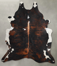 Tricolor XX-Large Brazilian Cowhide Rug 8'2"H x 7'3"W #A54019 by Hudson Hides
