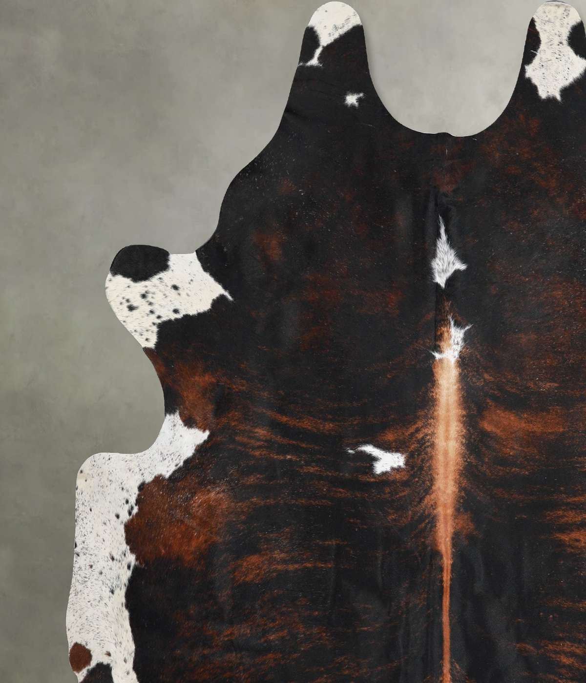 Tricolor XX-Large Brazilian Cowhide Rug 8'2"H x 7'3"W #A54019 by Hudson Hides