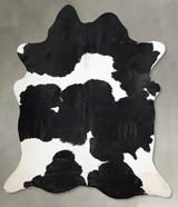 Black and White XX-Large Brazilian Cowhide Rug 8'1"H x 6'5"W #A54026 by Hudson Hides