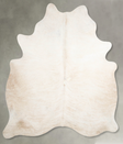 Ivory with Beige X-Large Brazilian Cowhide Rug 7'3"H x 6'1"W #A54029 by Hudson Hides