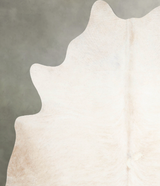 Ivory with Beige X-Large Brazilian Cowhide Rug 7'3"H x 6'1"W #A54029 by Hudson Hides