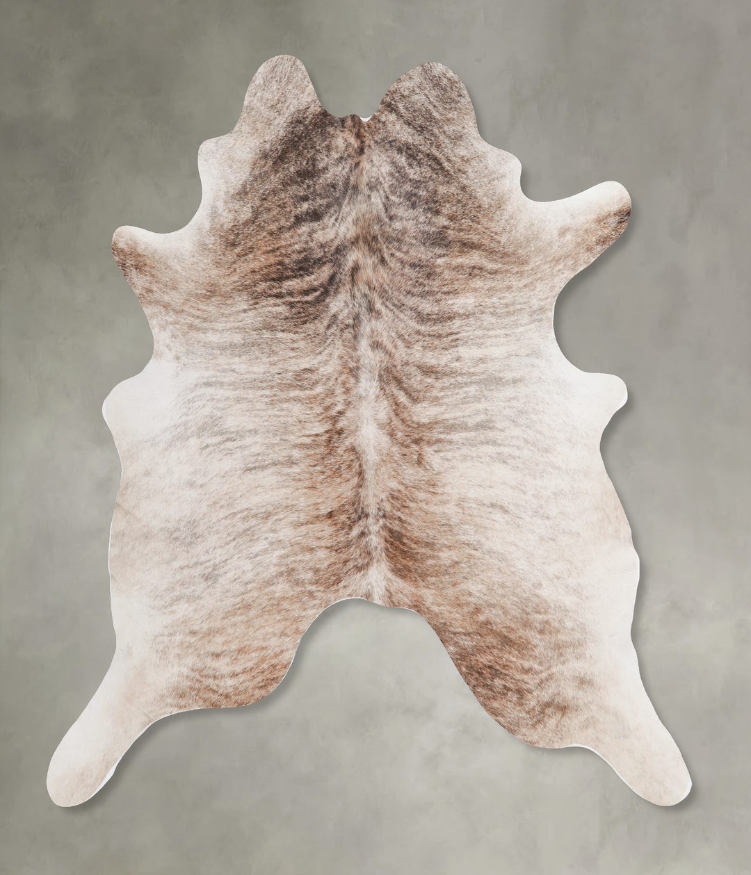 Light Brindle X-Large Brazilian Cowhide Rug 6'3"H x 6'6"W #A5403 by Hu