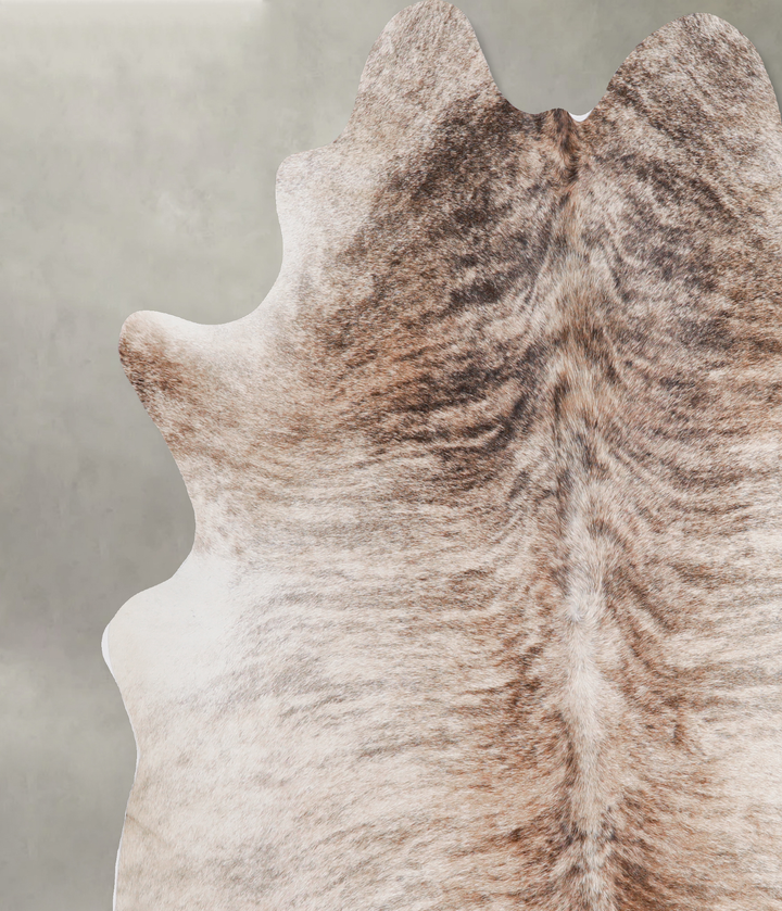 Light Brindle X-Large Brazilian Cowhide Rug 6'3"H x 6'6"W #A5403 by Hudson Hides