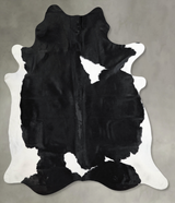 Black and White XX-Large Brazilian Cowhide Rug 8'1"H x 6'9"W #A54032 by Hudson Hides