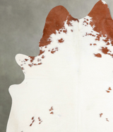 Brown and White Regular X-Large Brazilian Cowhide Rug 6'11"H x 6'3"W #A54033 by Hudson Hides