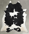 Black and White XX-Large Brazilian Cowhide Rug 8'1"H x 6'9"W #A54035 by Hudson Hides