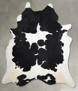 Black and White XX-Large Brazilian Cowhide Rug 8'1"H x 6'9"W #A54035 by Hudson Hides