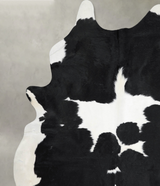 Black and White XX-Large Brazilian Cowhide Rug 8'1"H x 6'9"W #A54035 by Hudson Hides