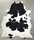 Black and White XX-Large Brazilian Cowhide Rug 8'9"H x 7'2"W #A54036 by Hudson Hides