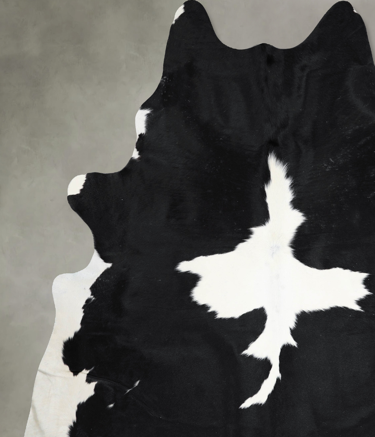 Black and White XX-Large Brazilian Cowhide Rug 8'1"H x 7'0"W #A54038 by Hudson Hides