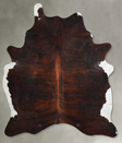 Dark Brindle X-Large Brazilian Cowhide Rug 7'7"H x 6'4"W #A54045 by Hudson Hides