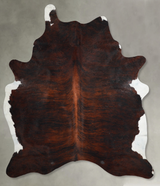 Dark Brindle X-Large Brazilian Cowhide Rug 7'7"H x 6'4"W #A54045 by Hudson Hides