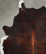 Dark Brindle X-Large Brazilian Cowhide Rug 7'7"H x 6'4"W #A54045 by Hudson Hides