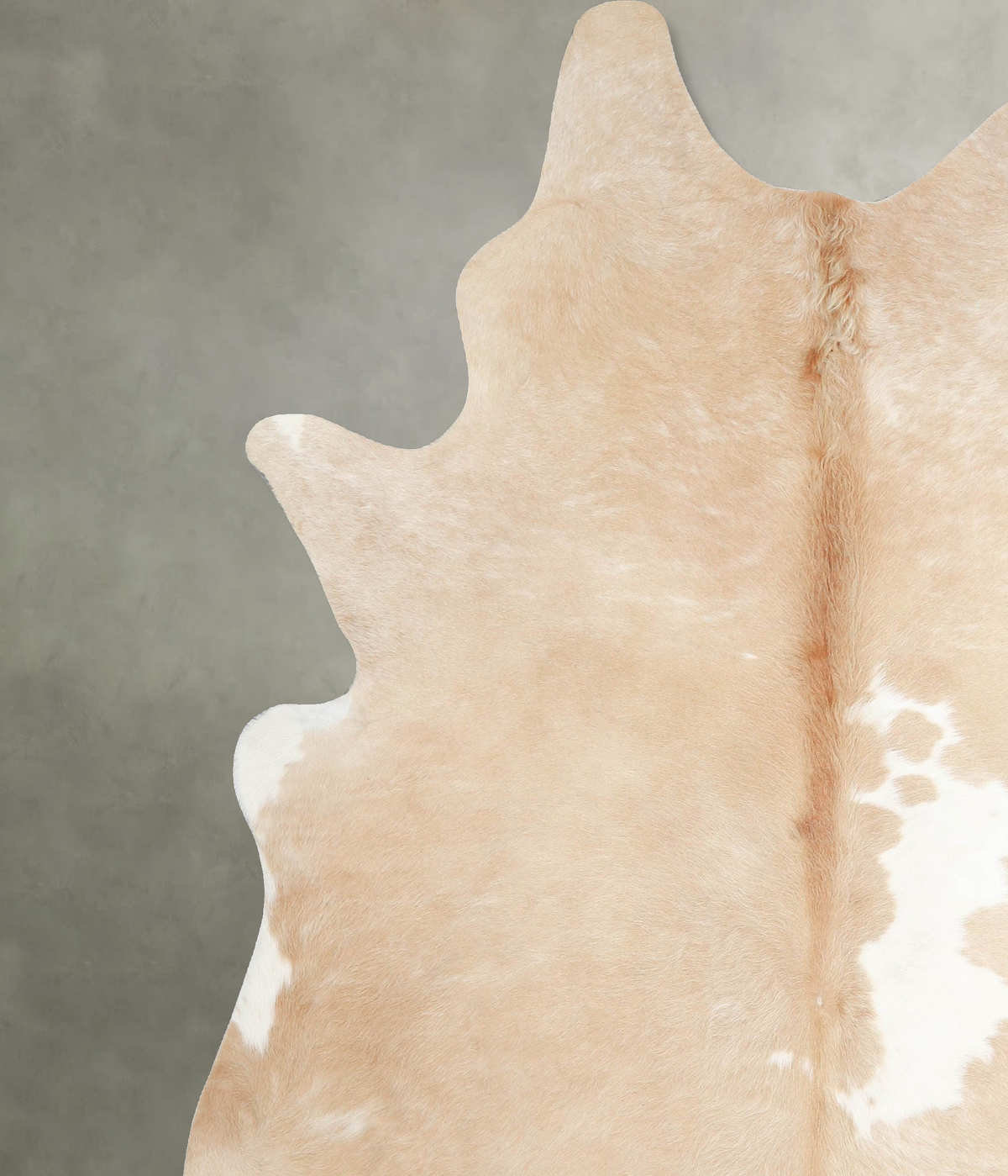 Beige and White XX-Large Brazilian Cowhide Rug 7'7"H x 6'10"W #A54049 by Hudson Hides