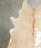 Beige and White XX-Large Brazilian Cowhide Rug 7'7"H x 6'10"W #A54049 by Hudson Hides