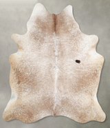 Salt and Pepper Brown X-Large Brazilian Cowhide Rug 6'9"H x 6'1"W #A54053 by Hudson Hides