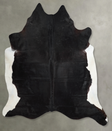 Solid Black XX-Large Brazilian Cowhide Rug 8'0"H x 7'6"W #A54054 by Hudson Hides