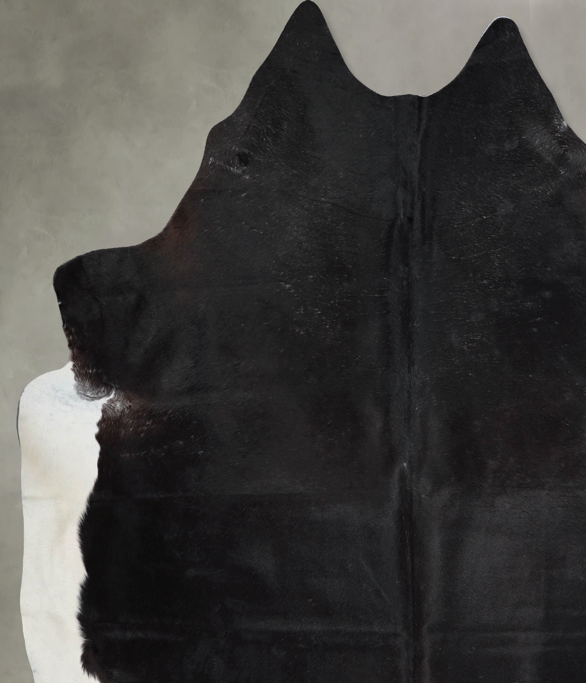 Solid Black XX-Large Brazilian Cowhide Rug 8'0"H x 7'6"W #A54054 by Hudson Hides