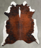 Tricolor XX-Large Brazilian Cowhide Rug 7'5"H x 6'9"W #A54056 by Hudson Hides