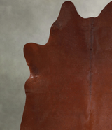 Solid Brown XX-Large Brazilian Cowhide Rug 7'4"H x 7'1"W #A54058 by Hudson Hides