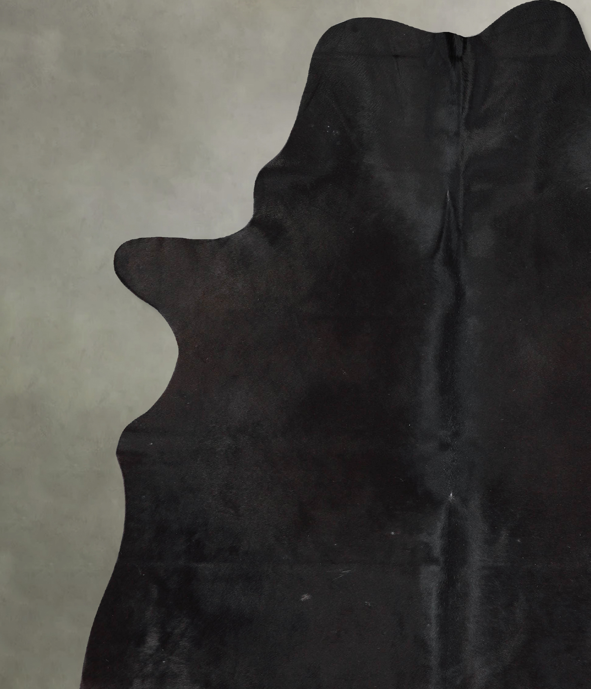 Solid Black X-Large Brazilian Cowhide Rug 8'0"H x 6'0"W #A54061 by Hudson Hides