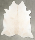 Ivory with Beige XX-Large Brazilian Cowhide Rug 7'10"H x 6'8"W #A54063 by Hudson Hides