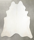 Solid White XX-Large Brazilian Cowhide Rug 8'3"H x 7'5"W #A54064 by Hudson Hides