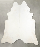 Solid White XX-Large Brazilian Cowhide Rug 8'3"H x 7'5"W #A54064 by Hudson Hides