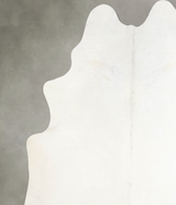 Solid White XX-Large Brazilian Cowhide Rug 8'3"H x 7'5"W #A54064 by Hudson Hides