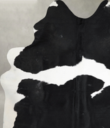 Black and White XX-Large Brazilian Cowhide Rug 8'10"H x 6'8"W #A54065 by Hudson Hides
