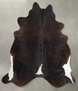 Chocolate and White X-Large Brazilian Cowhide Rug 7'2"H x 6'11"W #A54066 by Hudson Hides