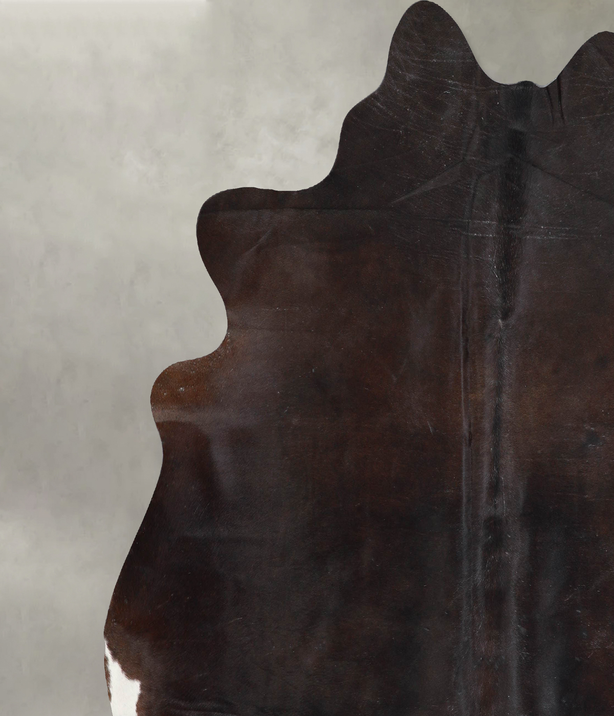 Chocolate and White X-Large Brazilian Cowhide Rug 7'2"H x 6'11"W #A54066 by Hudson Hides