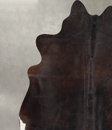 Chocolate and White X-Large Brazilian Cowhide Rug 7'2"H x 6'11"W #A54066 by Hudson Hides