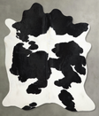 Black and White X-Large Brazilian Cowhide Rug 6'9"H x 6'10"W #A54067 by Hudson Hides